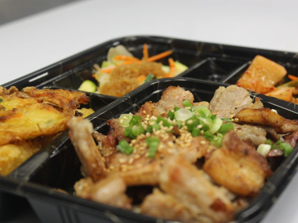 Pork belly bento